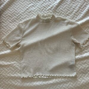 White Turtleneck Shortsleeve